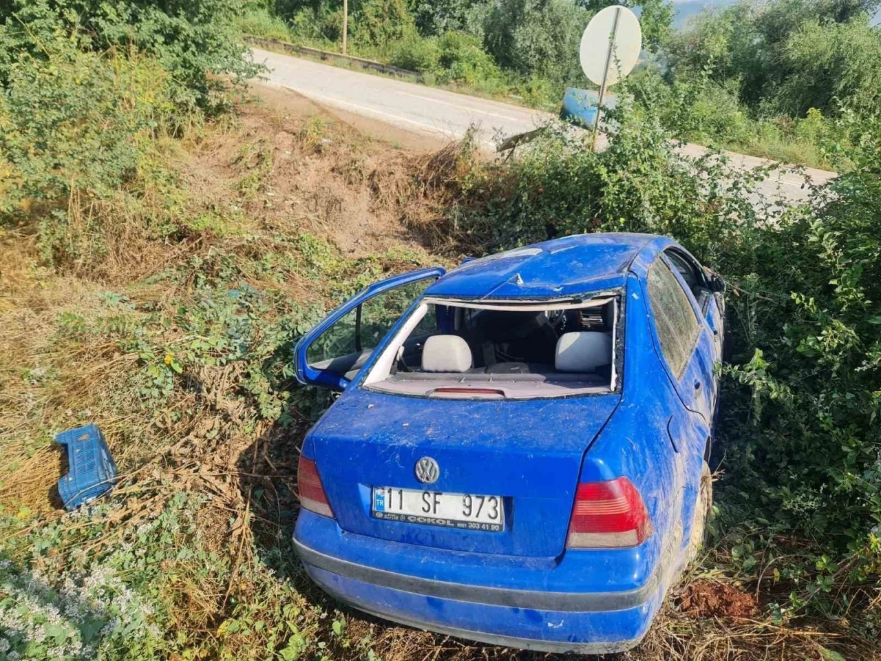 Bilecik&rsquo;te otomobil takla attı: 1 yaralı

