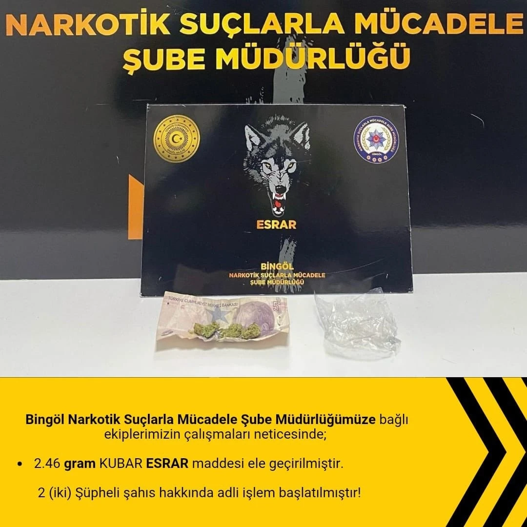 Bingöl’de ruhsatsız silah ve uyuşturucu ele geçirildi
