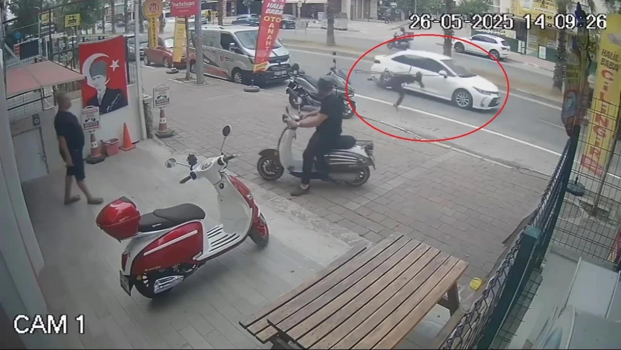 Bir anda takla atarak yere düştü, ne yaşadığına o da anlam veremedi
