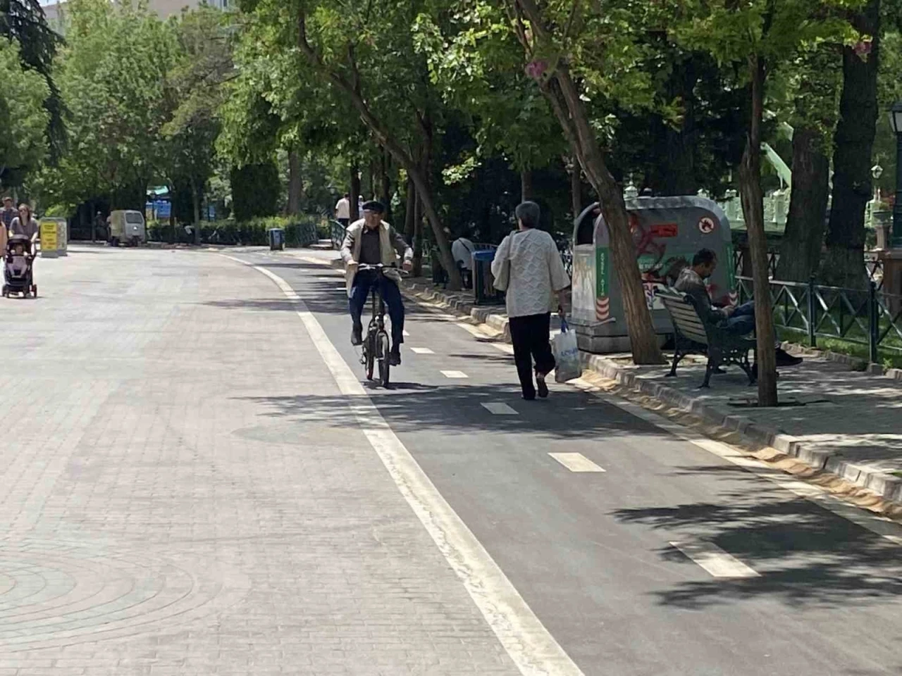Bisiklet yolunda tam alışamadık
