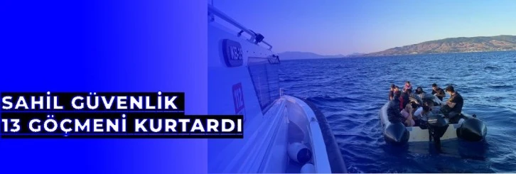 Bodrum'da 13 düzensiz göçmen kurtarıldı, 25'i yakalandı