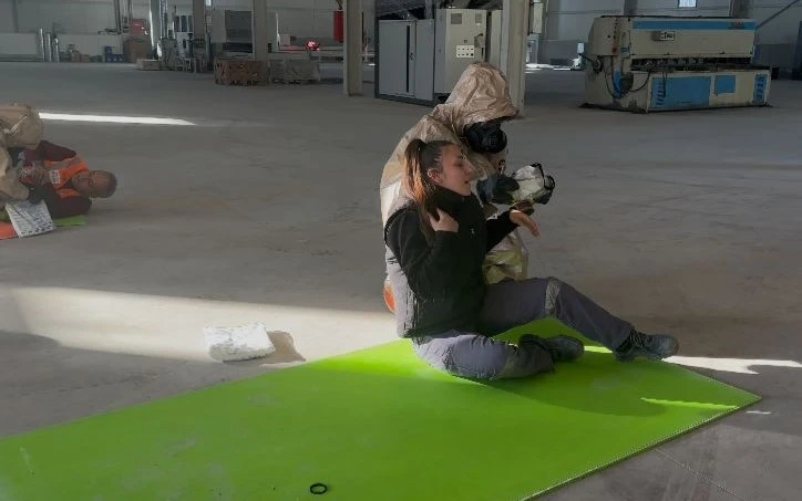 Burdur’da gerçeğini aratmayan yangın ve KBRN tatbikatı
