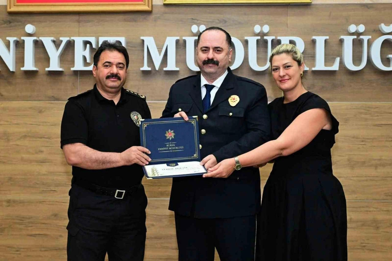 Bursa&rsquo;da 105 emniyet personeli terfi etti
