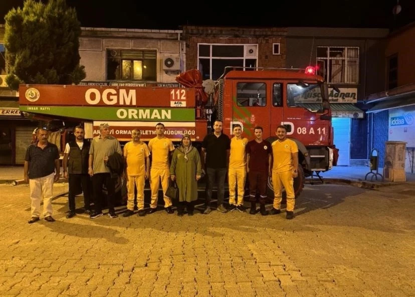 Bursa’daki orman yangını söndürme çalışmalarına Artvin’den destek
