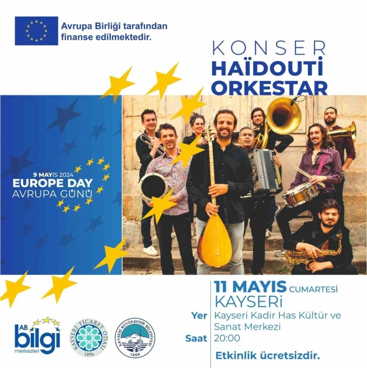 Büyükşehir’den Avrupa Günü’nde “Hadouti Orkestar" Konseri
