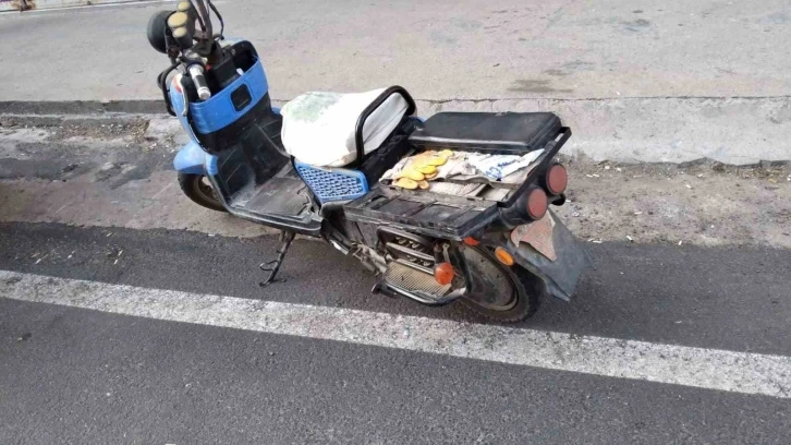 &Ccedil;alıntı motosiklet terk edilmiş vaziyette bulundu

