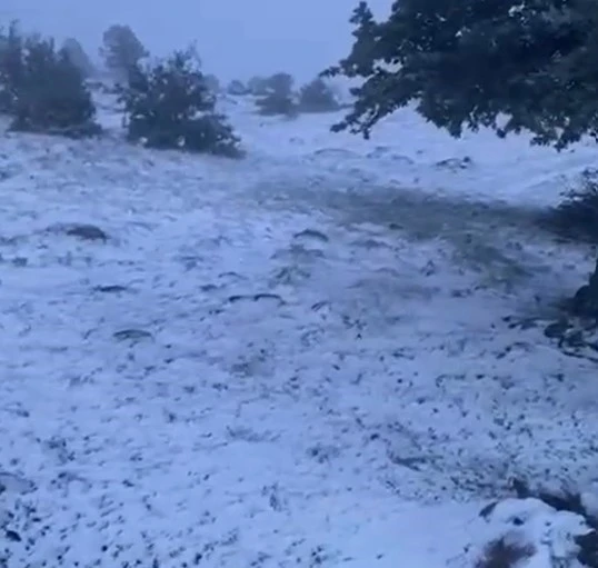 Çankırı’da mayıs ayında kar yağışı
