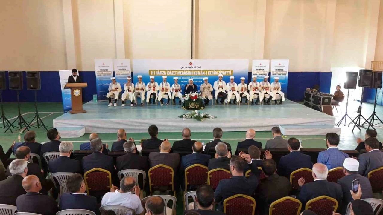 &Ccedil;at&rsquo;ta hafızlık icazet merasimi ger&ccedil;ekleştirildi
