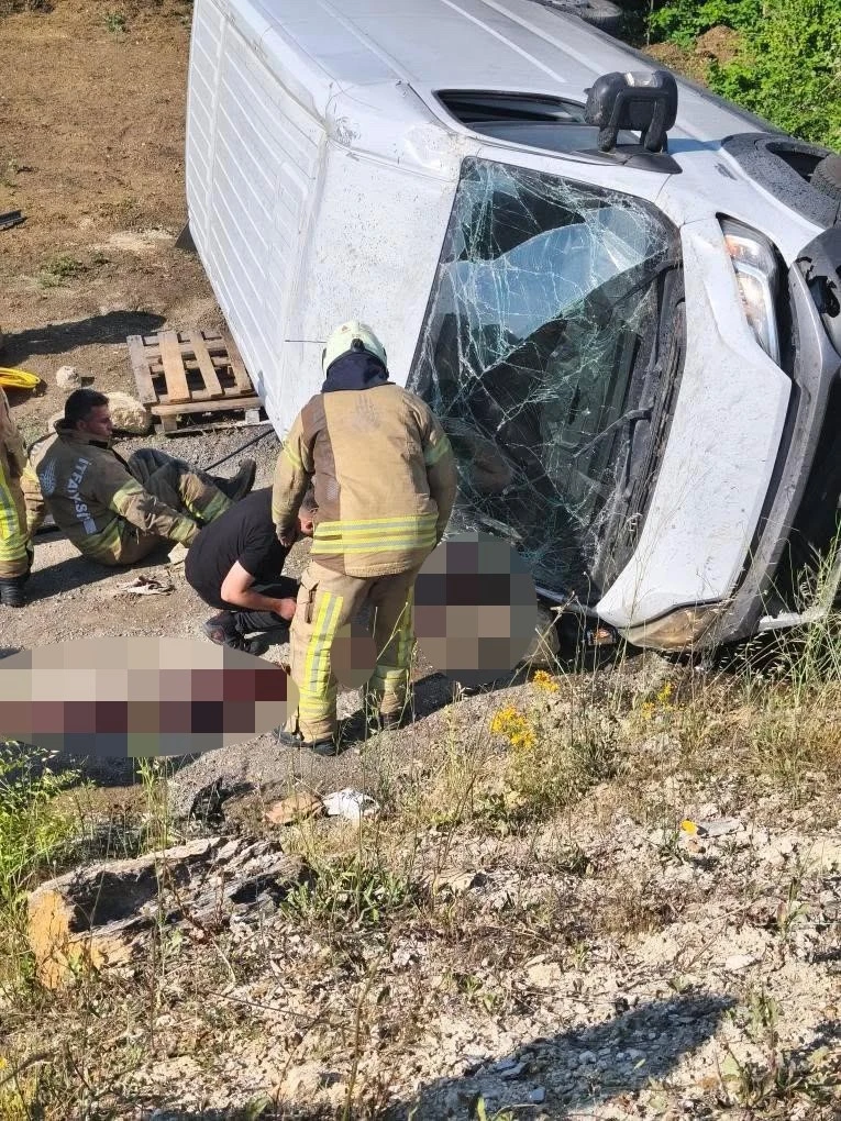 Çatalca’da kontrolden çıkan araç takla attı: 1 ölü
