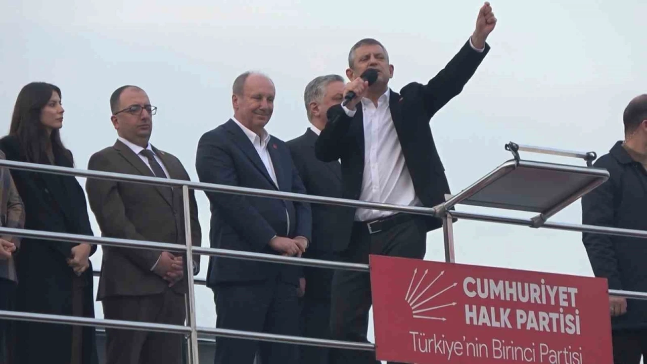 CHP Genel Başkanı &Ouml;zel, Yalova&rsquo;daki mitingde konuştu
