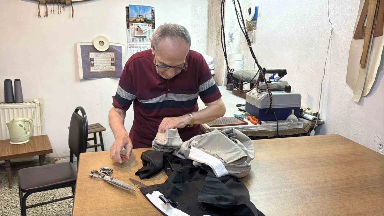 &Ccedil;ocuk yaşta başladı, 61 yıldır iğne ipliği elinden bırakmadı
