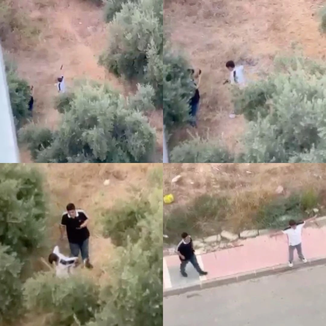 Çocukların tabanca ile tehlikeli oyunu kamerada
