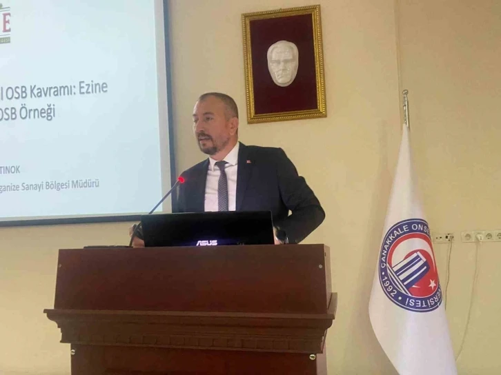 &Ccedil;OM&Uuml;&rsquo;deki &Ccedil;alıştay&rsquo;da Ezine Gıda OSB M&uuml;d&uuml;r&uuml; Altınok&rsquo;tan sunum
