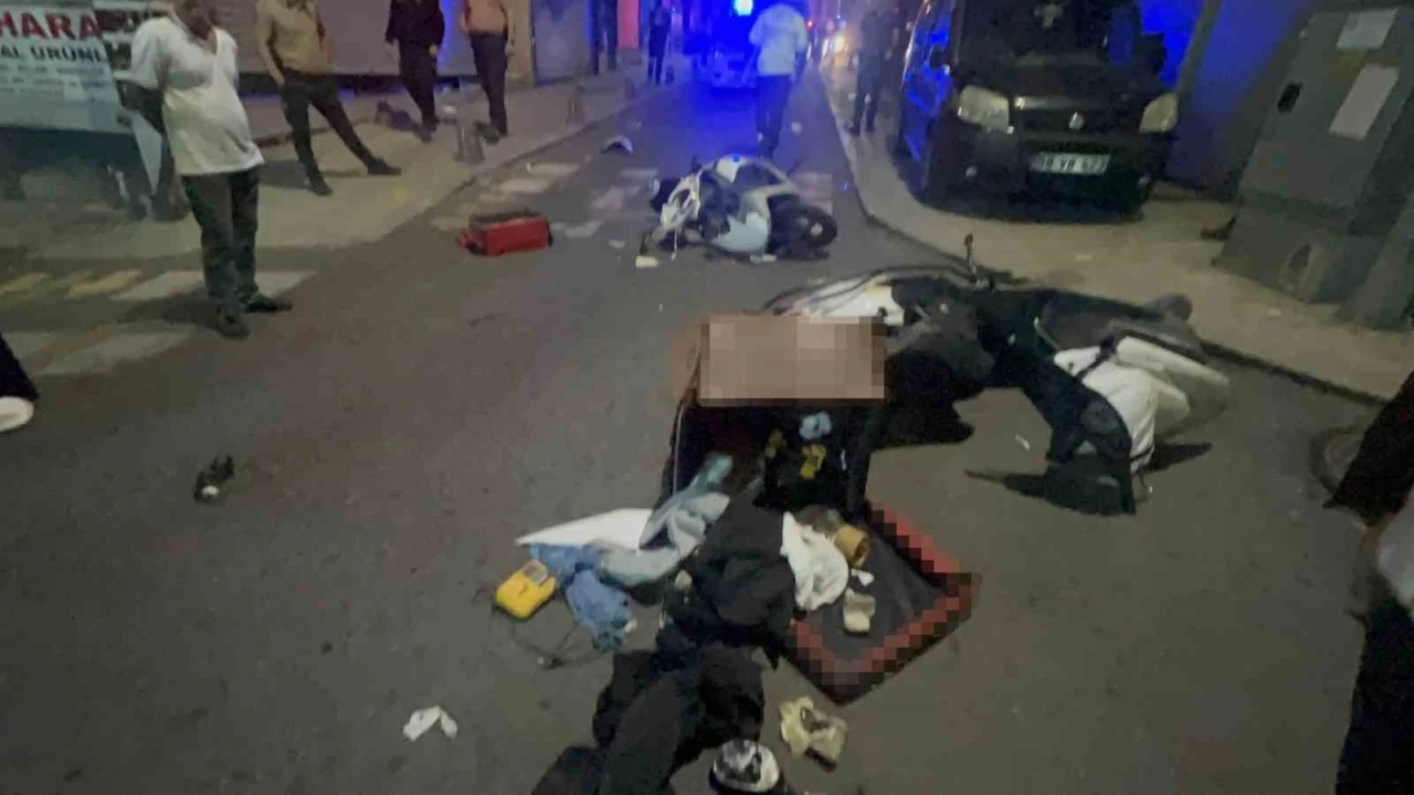 &Ccedil;orlu&rsquo;da 2 kişinin yaralandığı kavga anı kamerada
