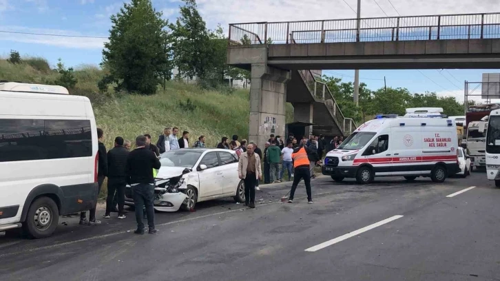 Çorlu’da zincirleme kaza: 4 yaralı
