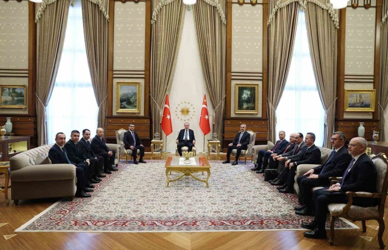 Cumhurbaşkanı Erdoğan, &Ouml;zbekistan heyetini kabul etti
