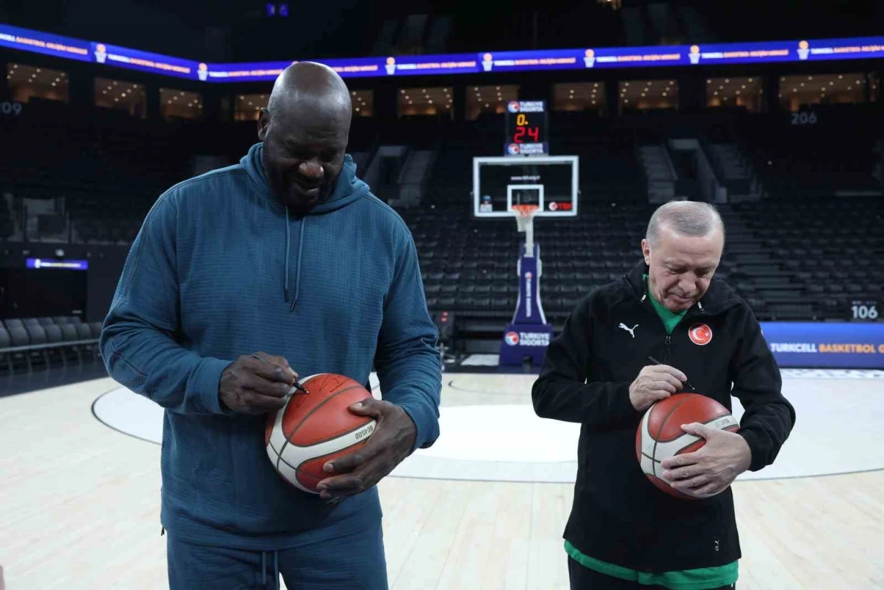 Cumhurbaşkanı Erdoğan, Shaquille O&rsquo;Neal ile bir araya geldi
