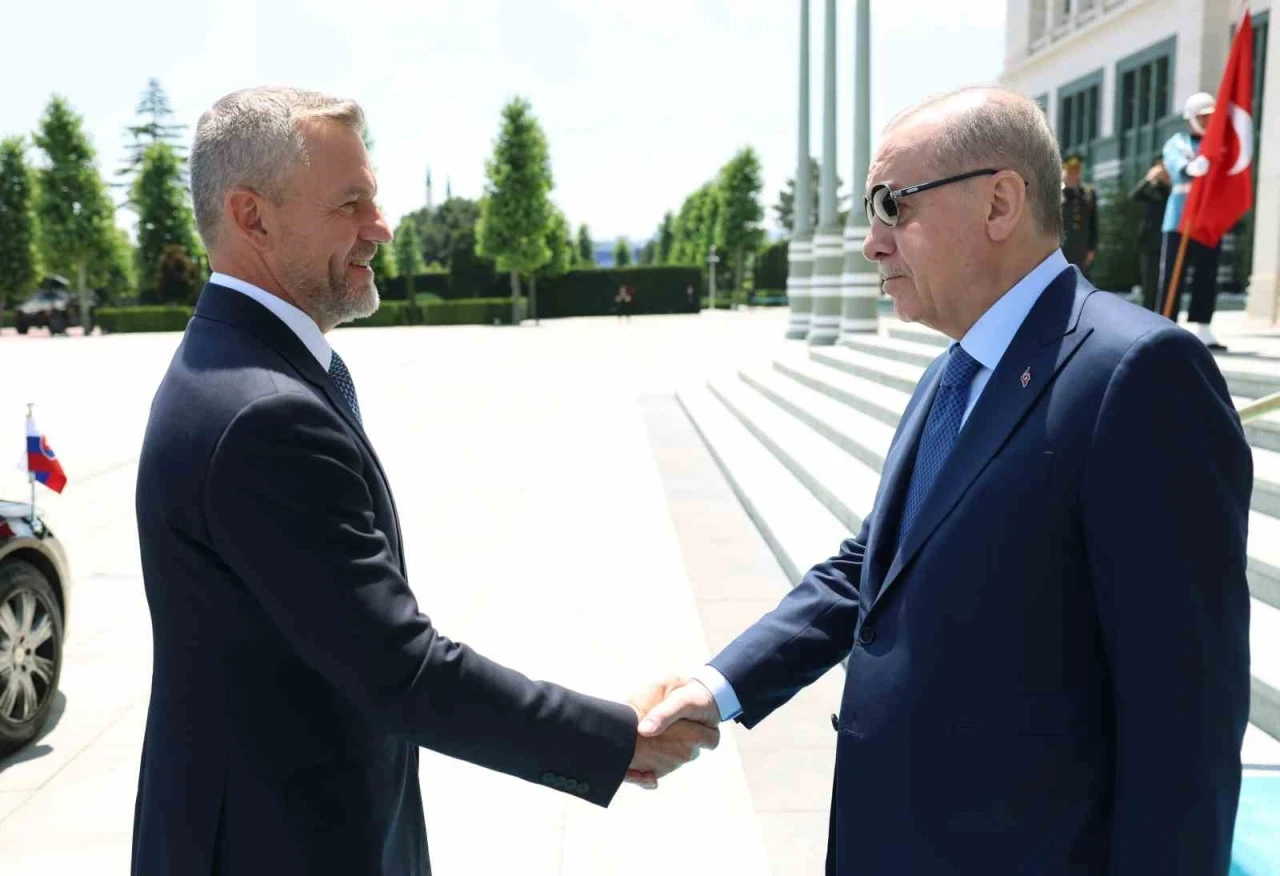 Cumhurbaşkanı Erdoğan, Slovakya Cumhurbaşkanı Pellegrini ile g&ouml;r&uuml;şt&uuml;
