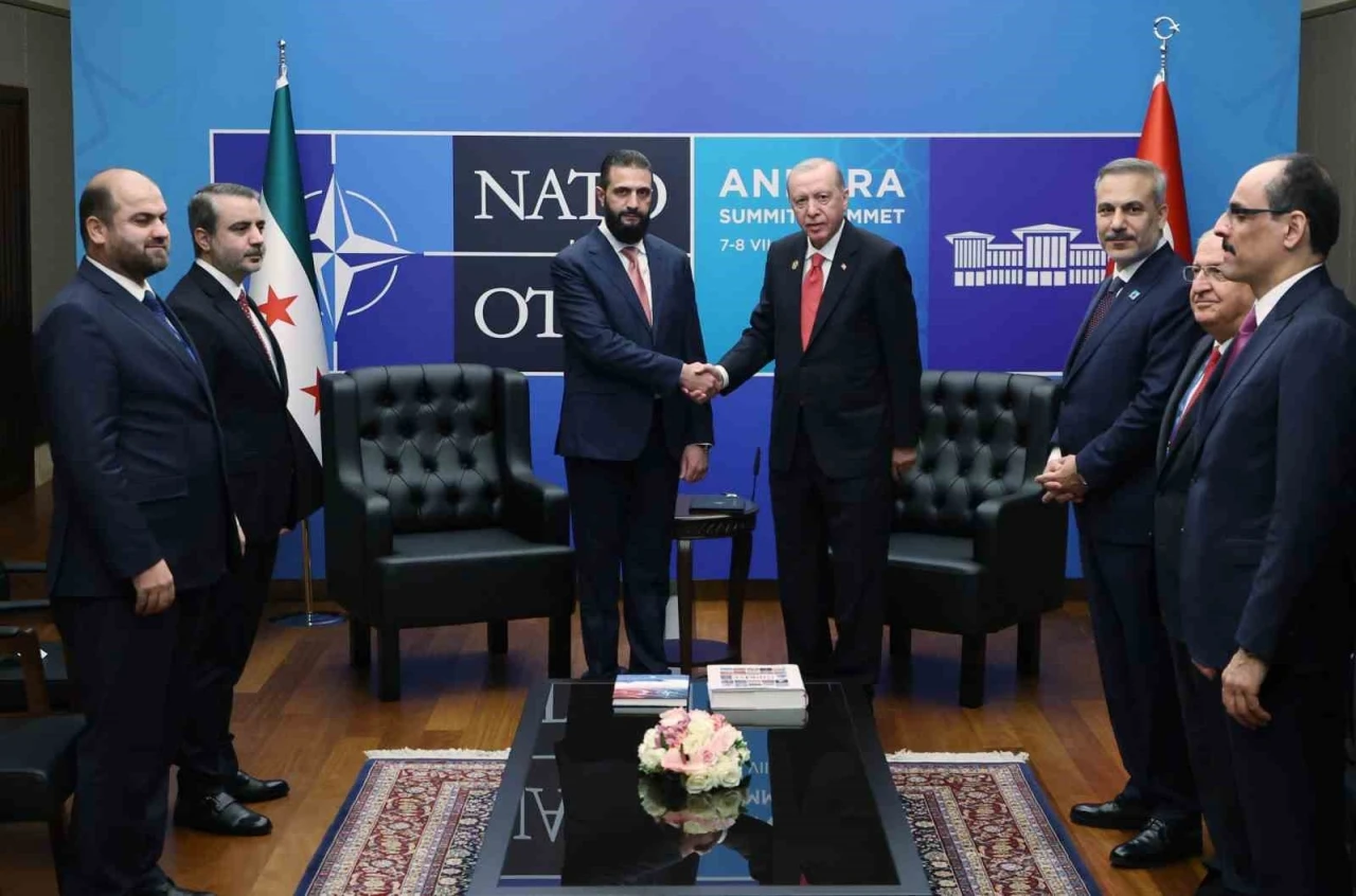 Cumhurbaşkanı Erdoğan, Suriyeli mevkidaşı ile Cumhurbaşkanlığı K&uuml;lliyesinde g&ouml;r&uuml;şt&uuml;

