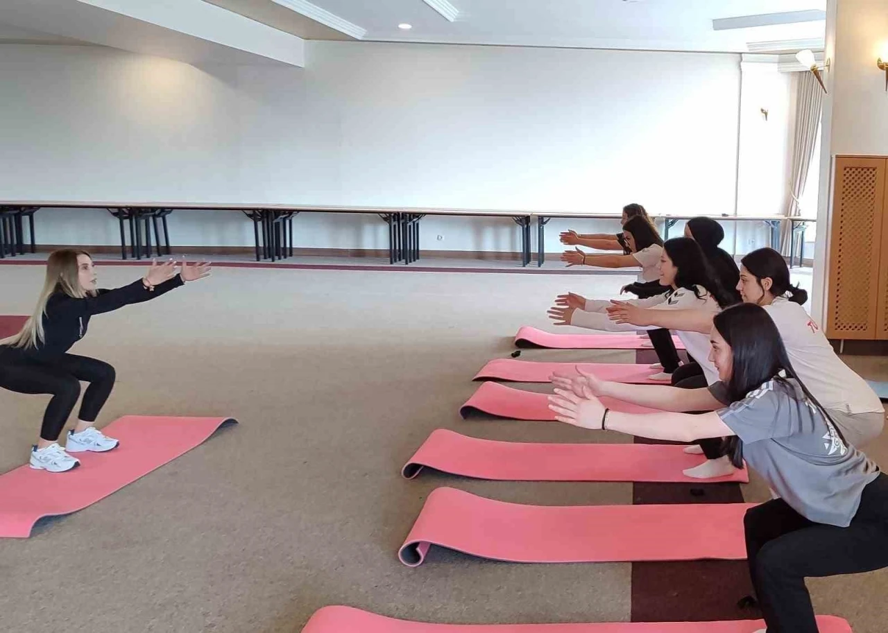 Curlingçiler doğru nefes alma ve pilates eğitimi

