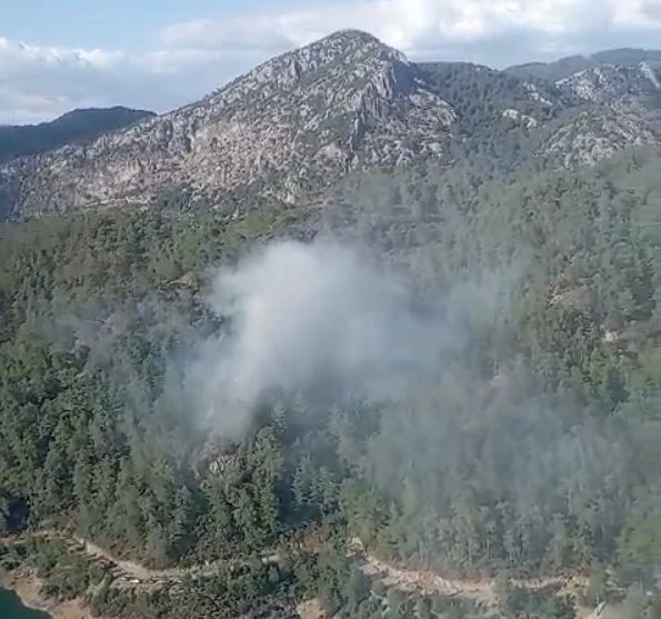 Dalaman’daki orman yangını, büyümeden söndürüldü