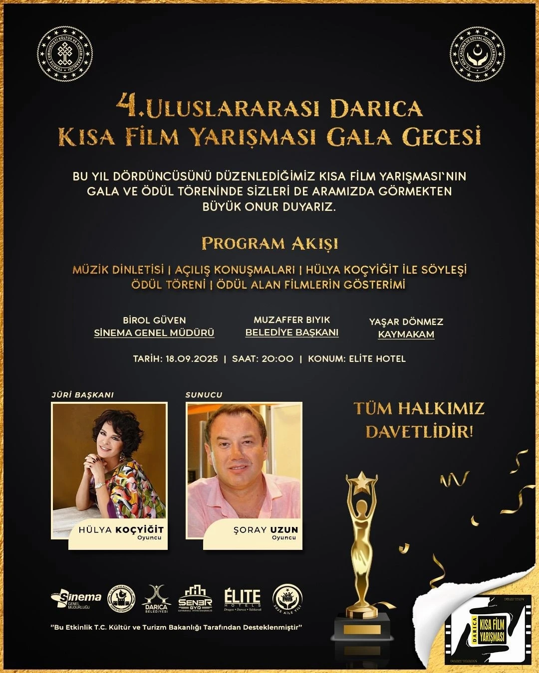 Darıca’da 4. Uluslararası Kısa Film Yarışması ödülleri sahiplerini buluyor
