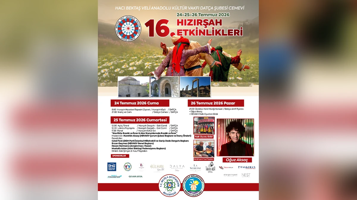 Dat&ccedil;a'da 16. Hızırşah Etkinlikleri Başlıyor