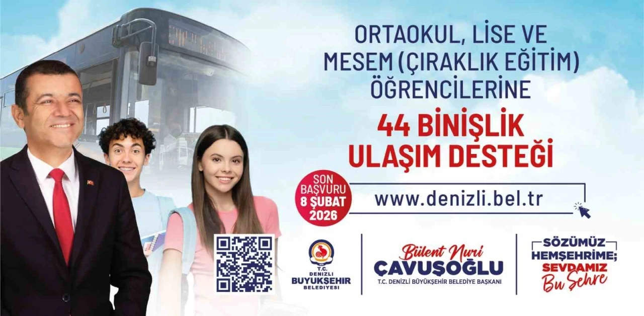 Denizli&rsquo;de ulaşım desteğinde başvurular 8 Şubat&rsquo;ta sona eriyor

