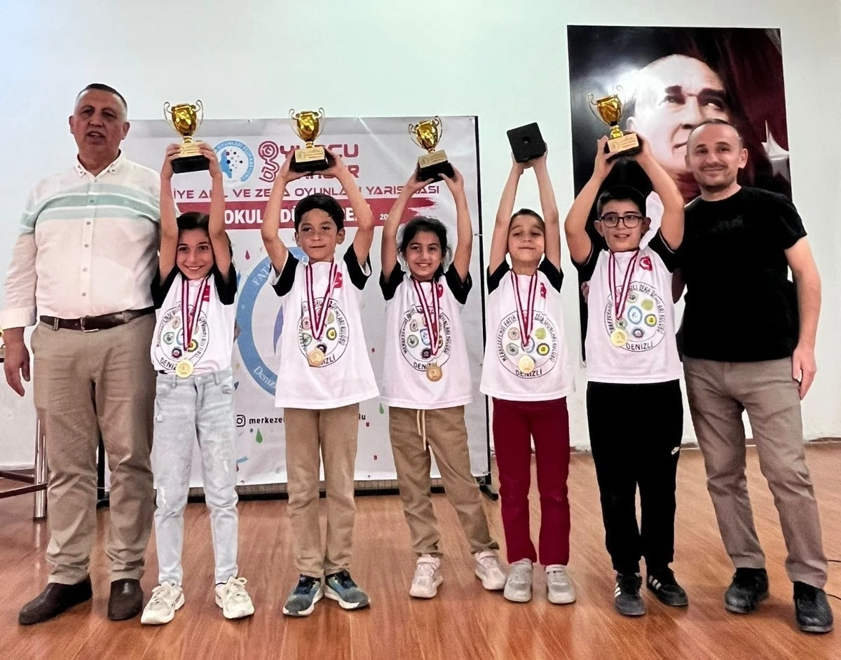 Denizli’nin çocuklar Türkiye Zeka Oyunlarına damga vurdu