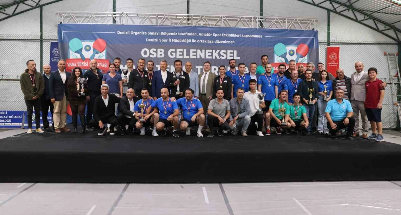 Denizli OSB 6. Masa Tenisi Turnuvası şampiyonları belli oldu
