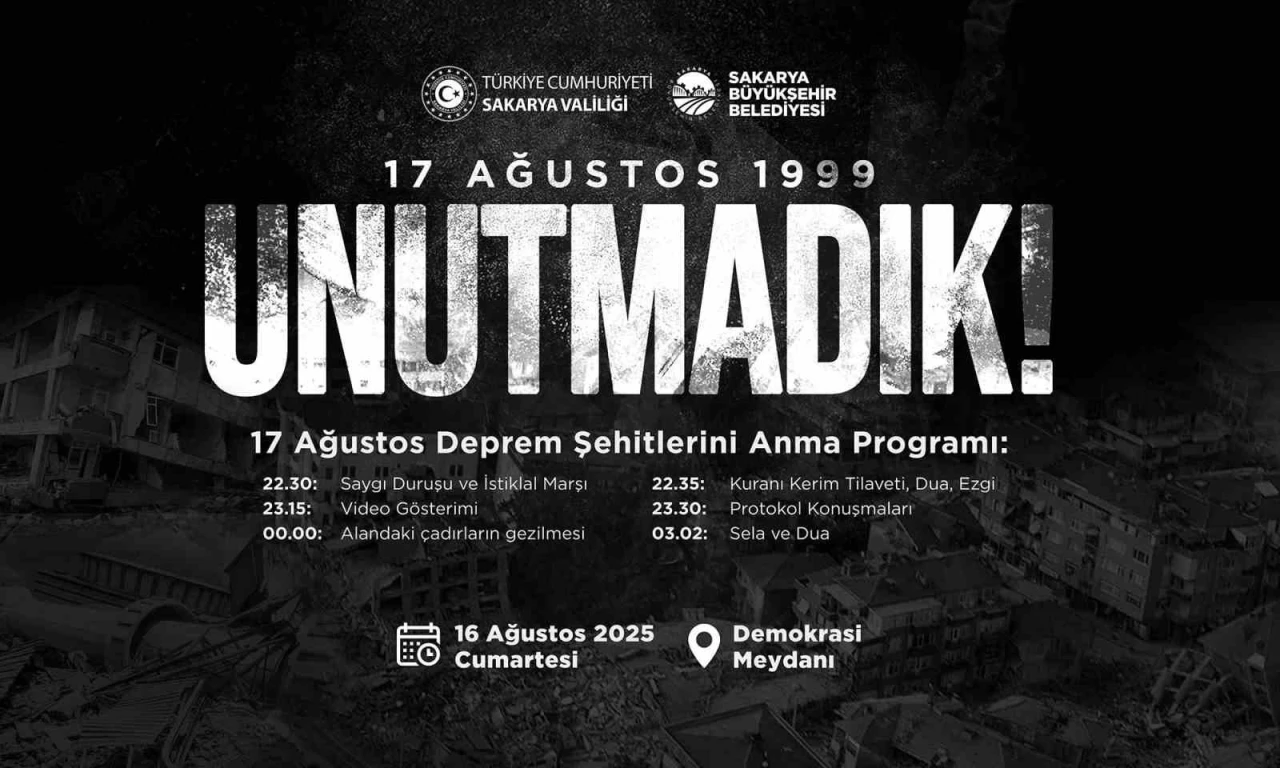 Depremin 26. yılı Demokrasi Meydanı’nda anılacak
