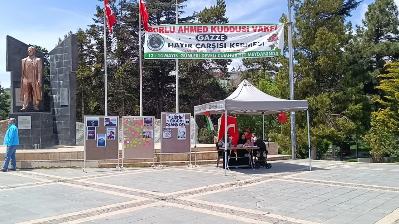 Develi’de Gazze için hayır panayırı düzenlendi
