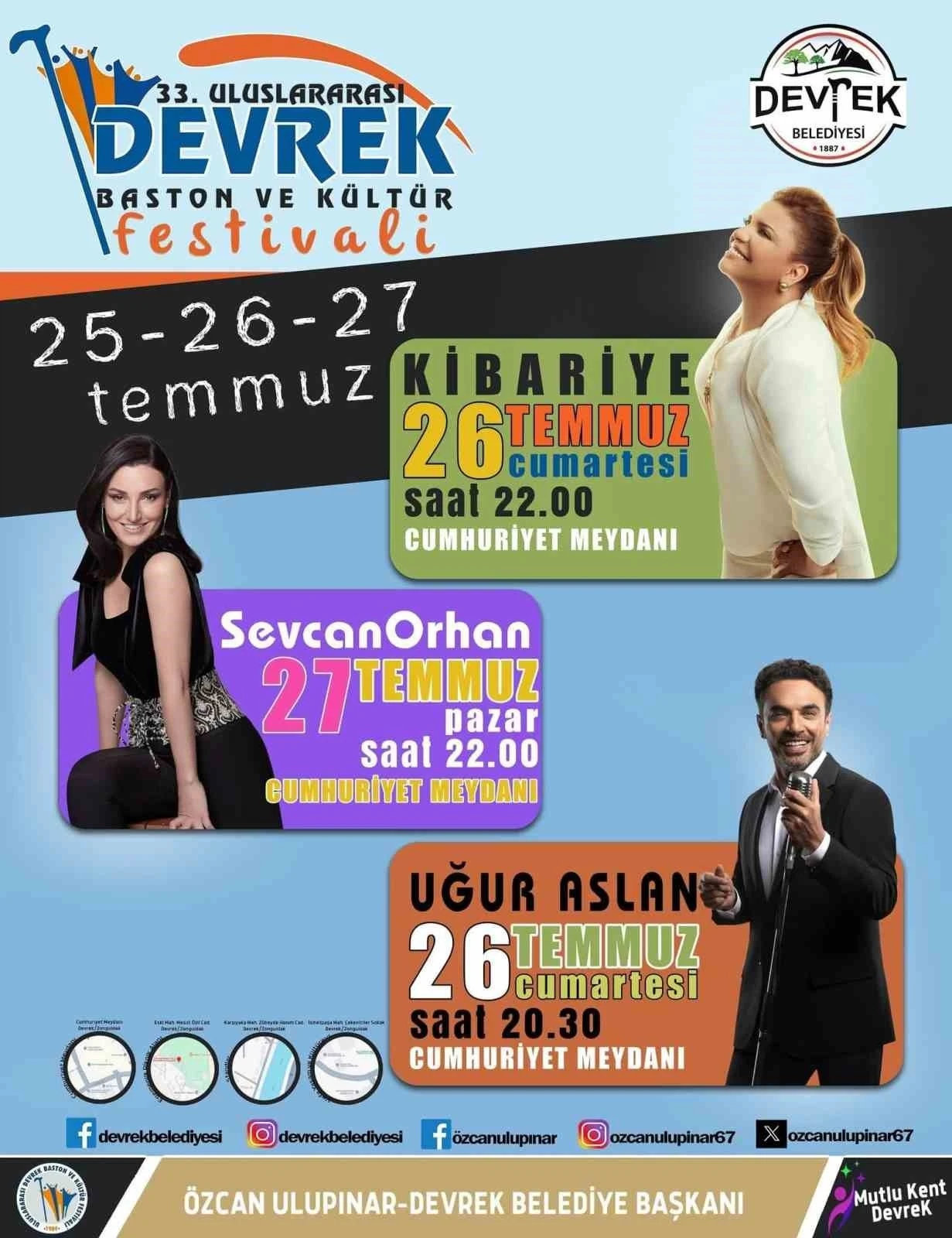 Devrek’te düzenlenecek olan festivalde ünlü sanatçılar yer alacak
