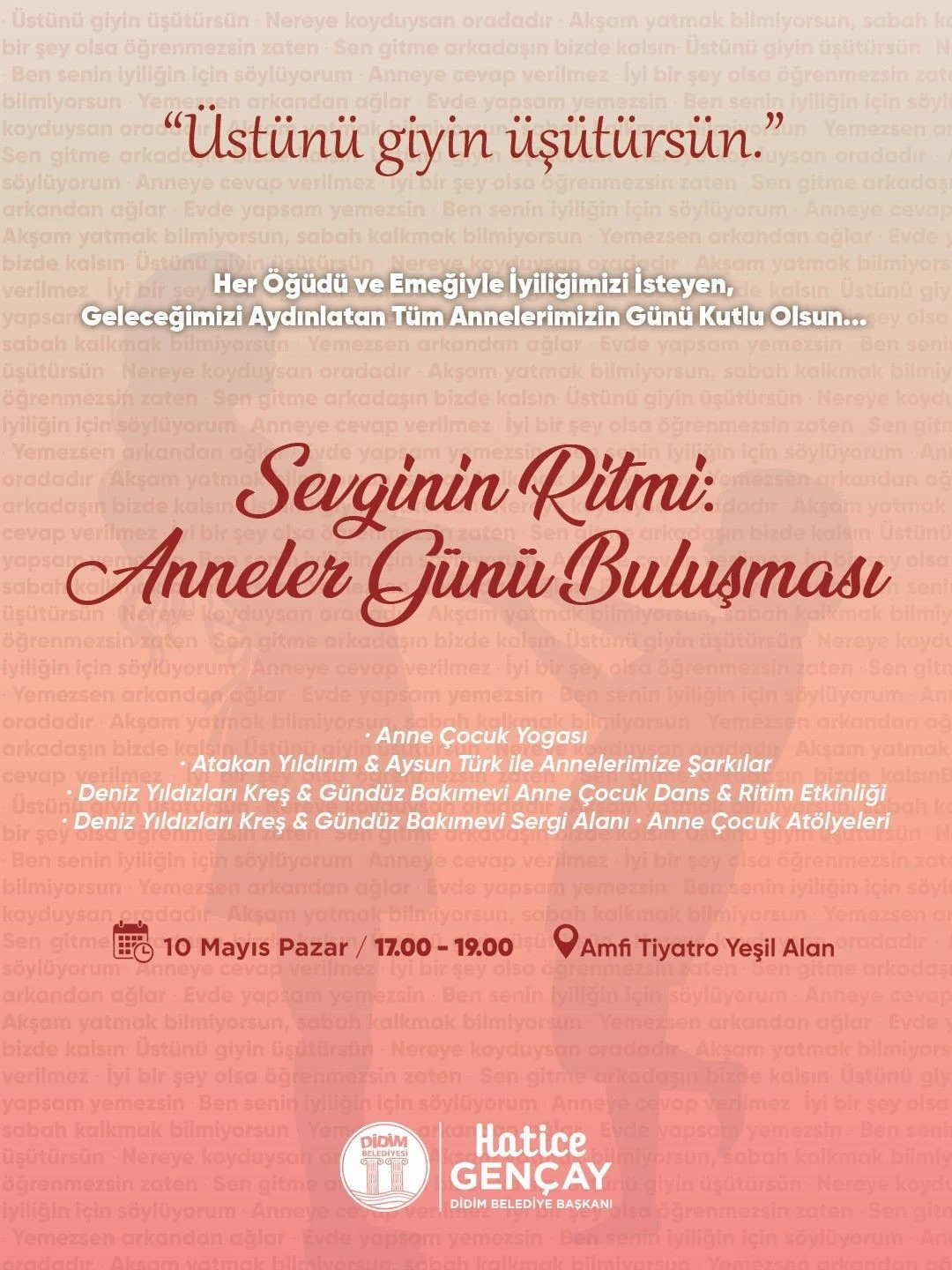 Didim Belediyesi&rsquo;nden Anneler G&uuml;n&uuml;&rsquo;ne &ouml;zel etkinlik
