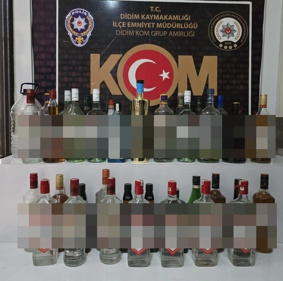 Didim’de kaçak içki operasyonu
