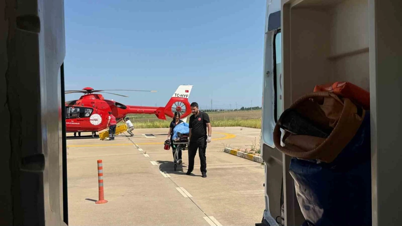 Diyarbakır’da ağaçtan düşen şahıs helikopterle hastaneye nakledildi
