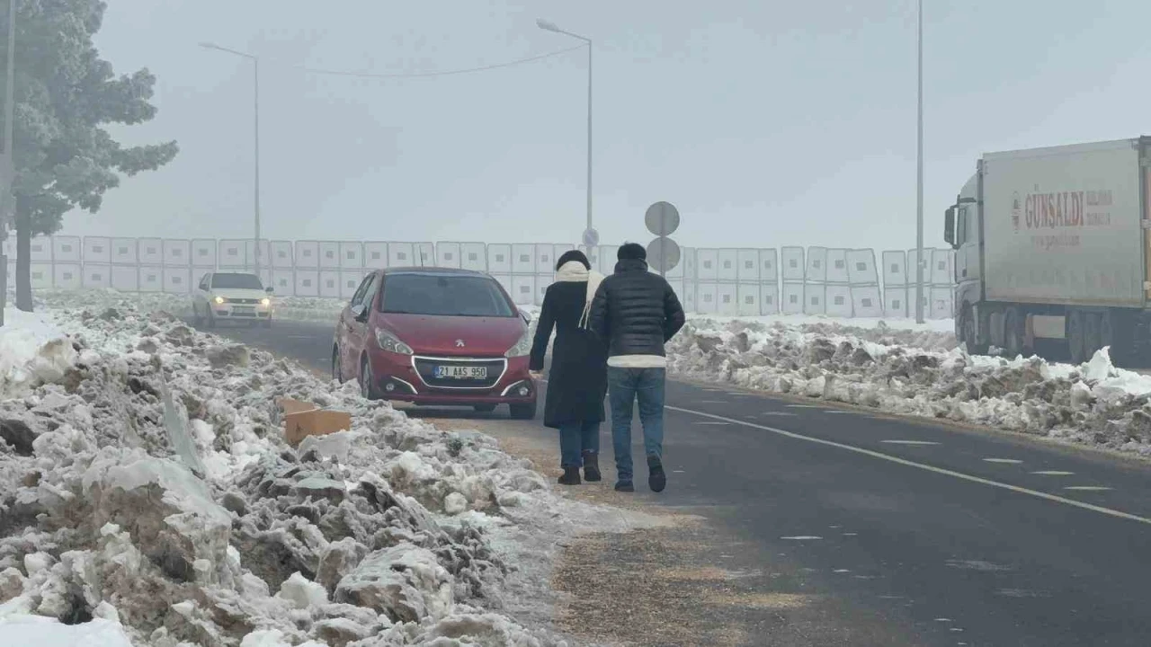 Diyarbakır g&uuml;ne sis ile uyandı
