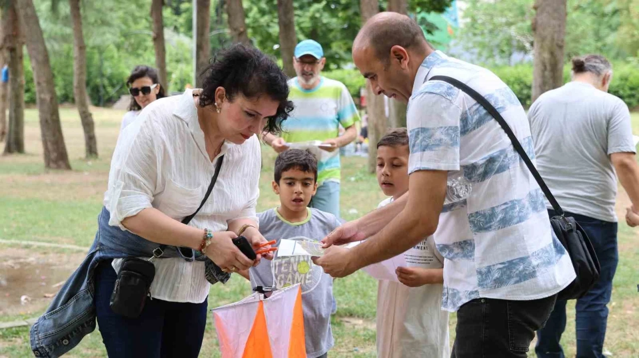 Doğada ailece sporun keyfini yaşadılar