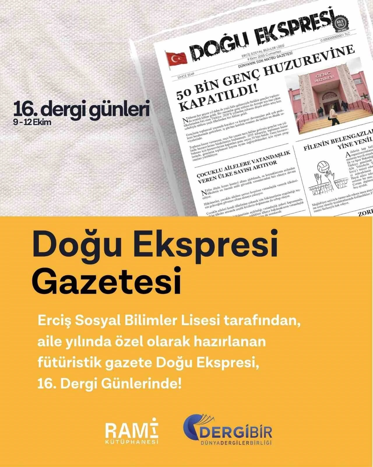 Doğu Ekspresi Gazetesi, Dergi Günleri’nde okurlarıyla buluşacak
