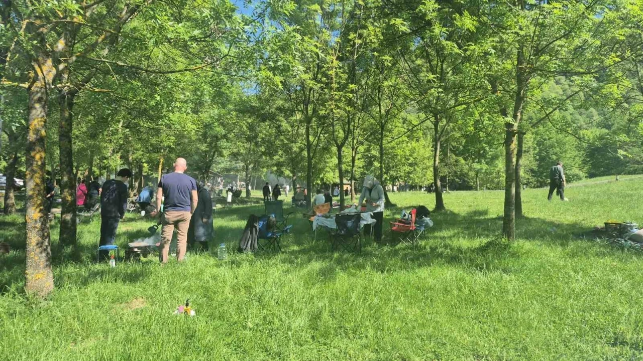 Düzce’de güneşi görenler soluğu mesire alanlarında aldı
