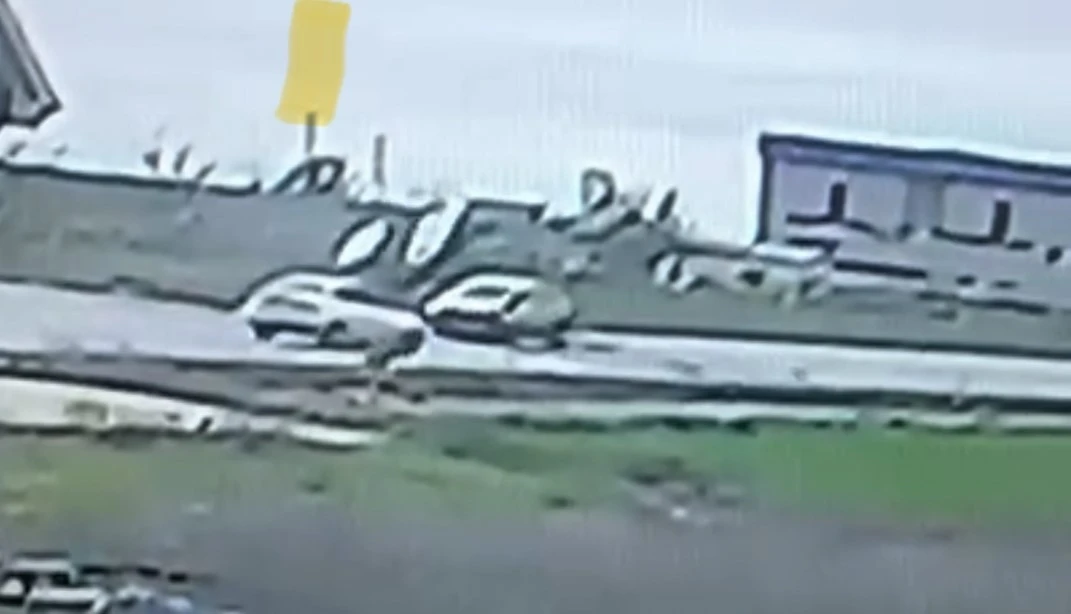 Edirne’de çarpışan aracın defalarca takla attığı kaza kamerada
