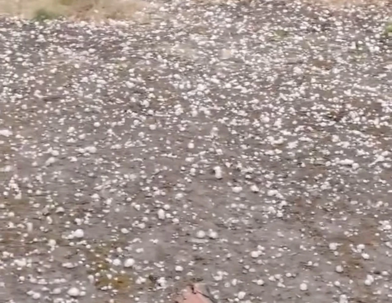 Edirne’de dolu yağışı etkili oldu
