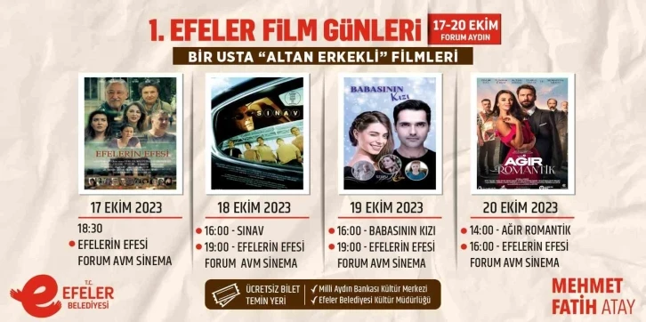 Efeler Film G&uuml;nleri başlıyor
