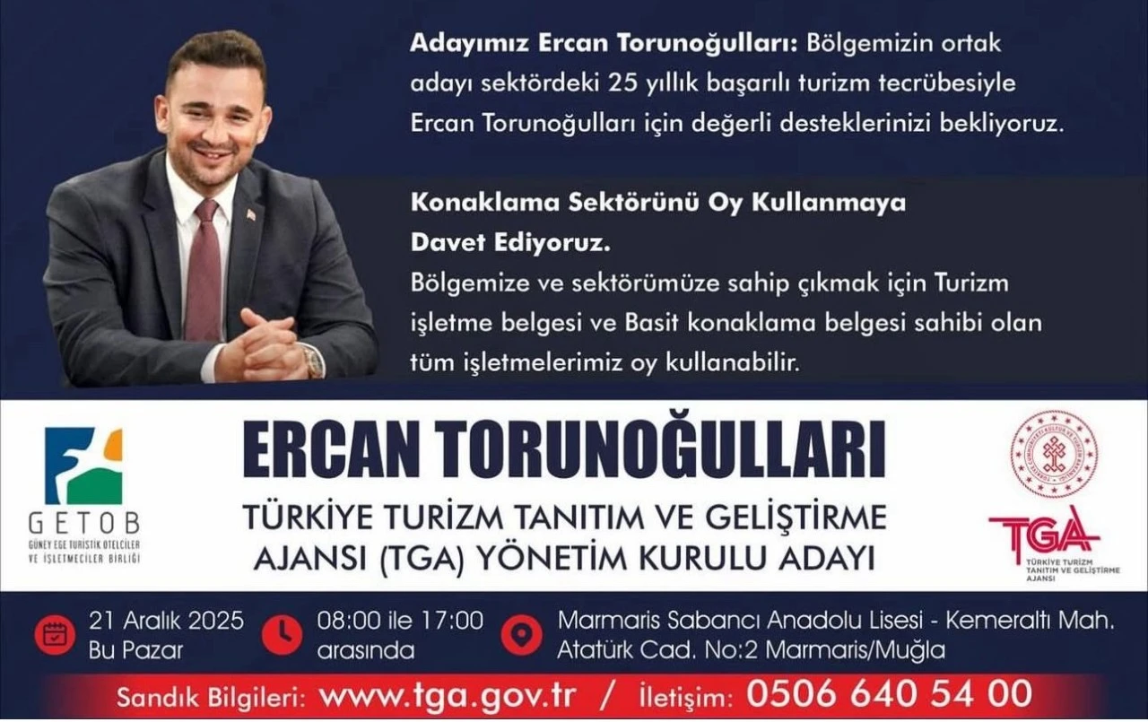 Ege B&ouml;lgesi&rsquo;nin TGA y&ouml;netim kurulu adayı Ercan Torunoğulları oldu