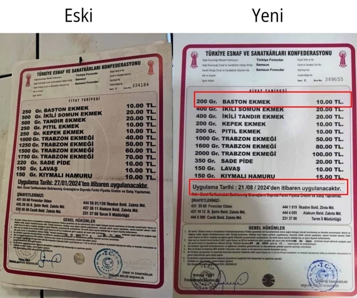 Ekmeğe gizli zamma tepki