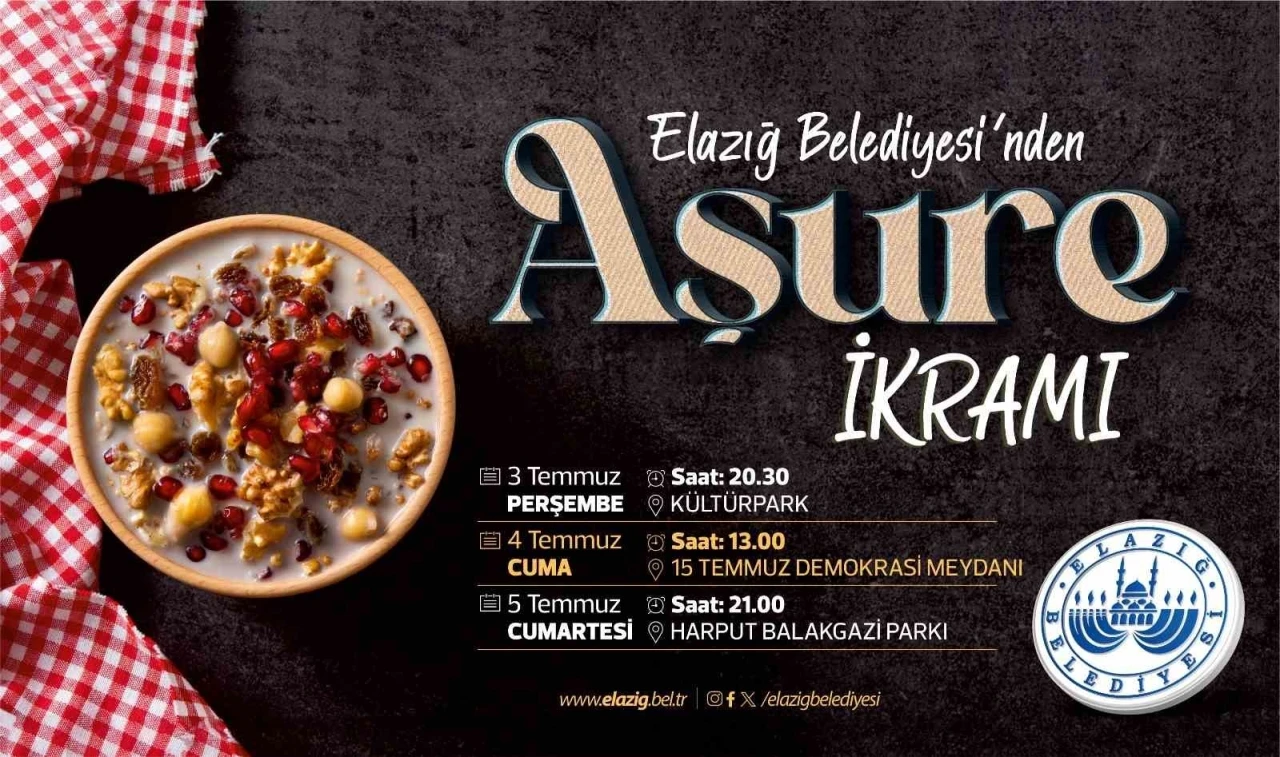 Elazığ Belediyesinden aşure ikramı
