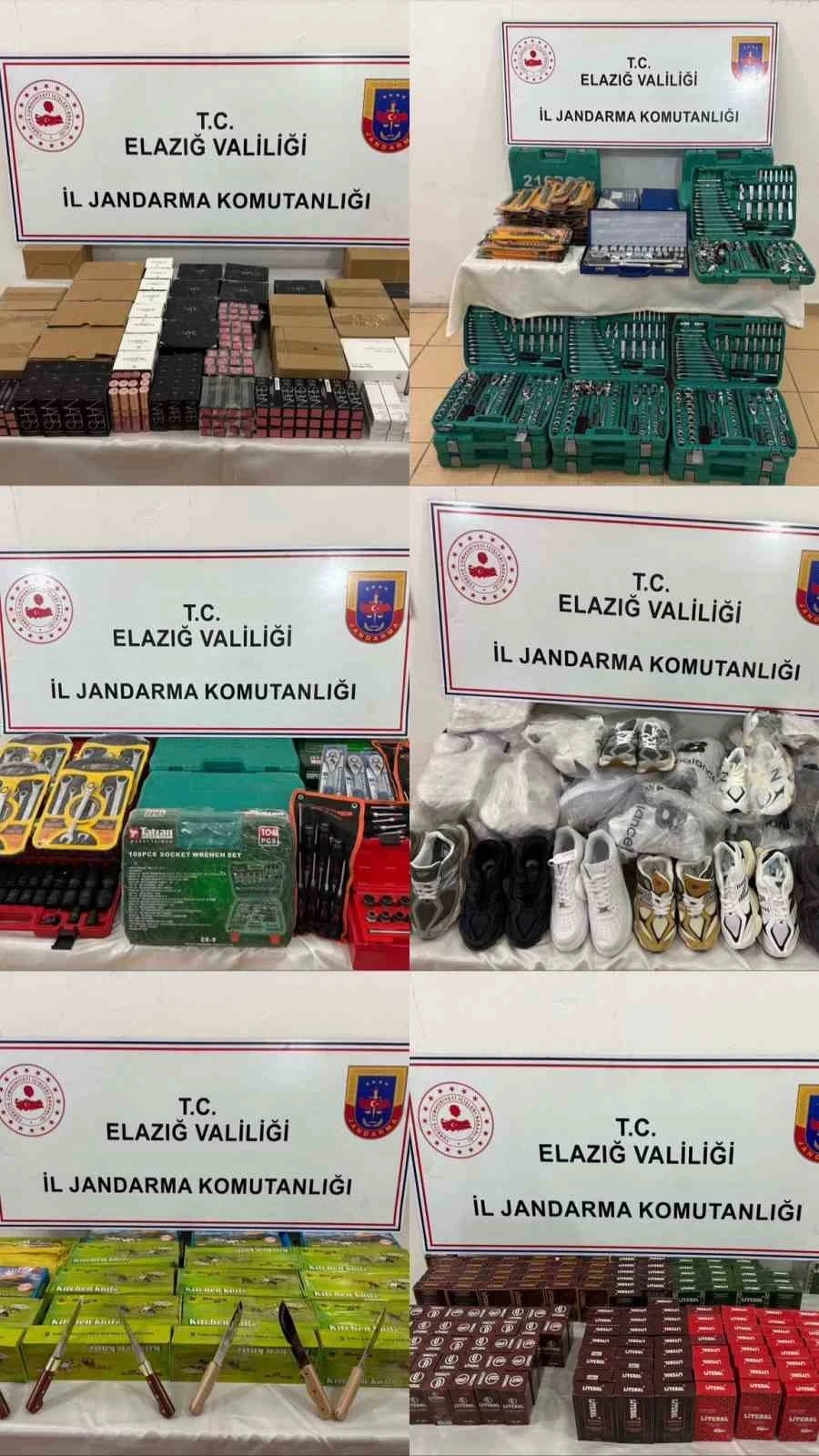 Elazığ’da gümrük kaçağı ürünler ele geçirildi
