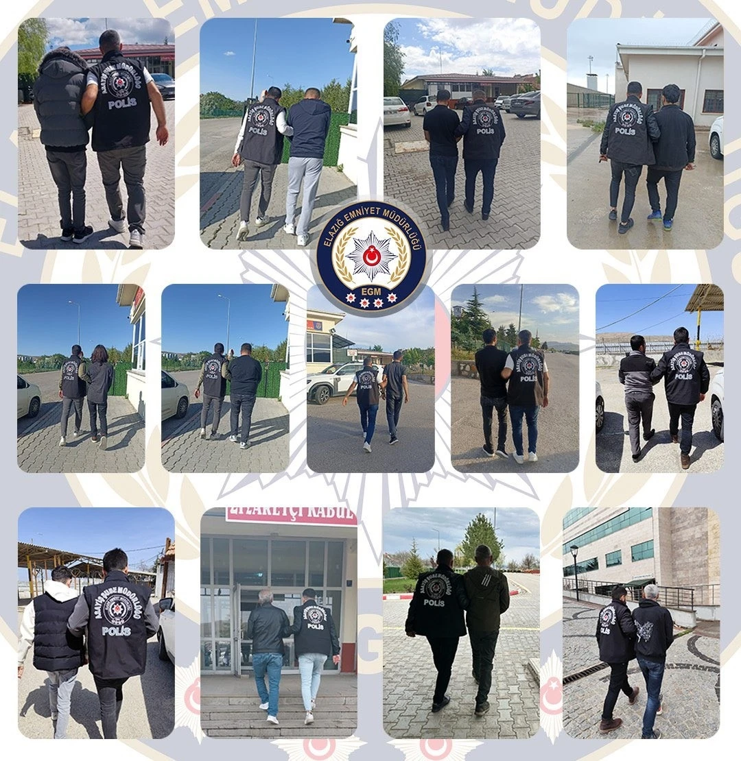 Elazığ’da kesinleşmiş hapis cezası bulunan 95 şahıs yakalandı
