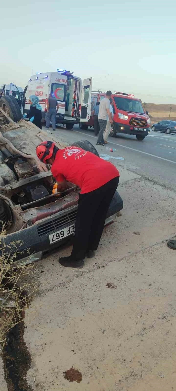 Elazığ’da otomobil takla attı: 6 yaralı
