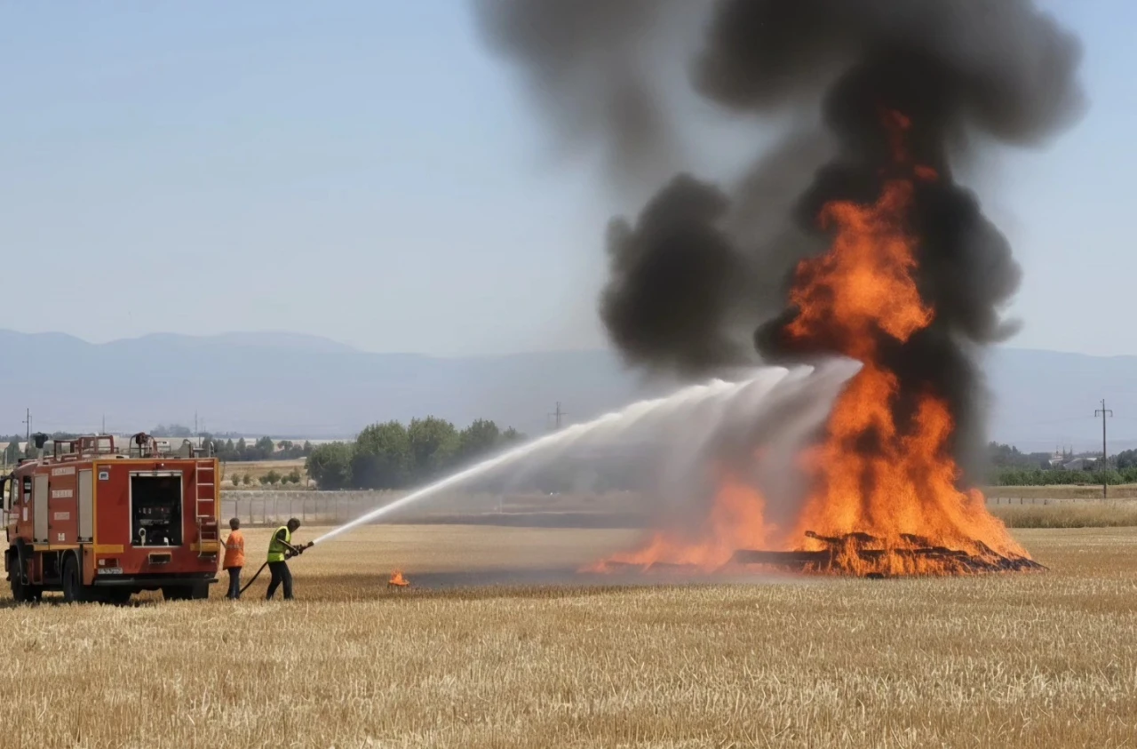 Elazığ’da tarla yangını
